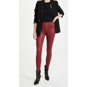 NWT L'AGENCE MARGUERITE COATED SKINNY JEANS